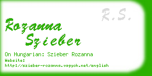 rozanna szieber business card